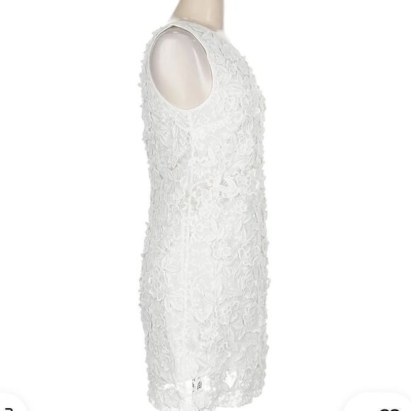 Club Monaco Mayara dress white lace 3d floral dress size 10 - Picture 3 of 11